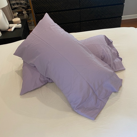 RALPH LAUREN Huntley Purple Sateen Pair of King Pillowcases - Picture 8 of 8